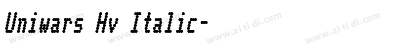Uniwars Hv Italic字体转换